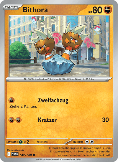 Bithora 042/088 Optimale Ordnung Pokémon Karte