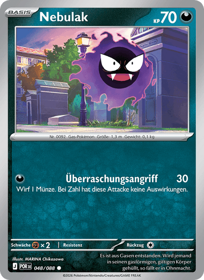 Nebulak 048/088 Optimale Ordnung Pokémon Karte
