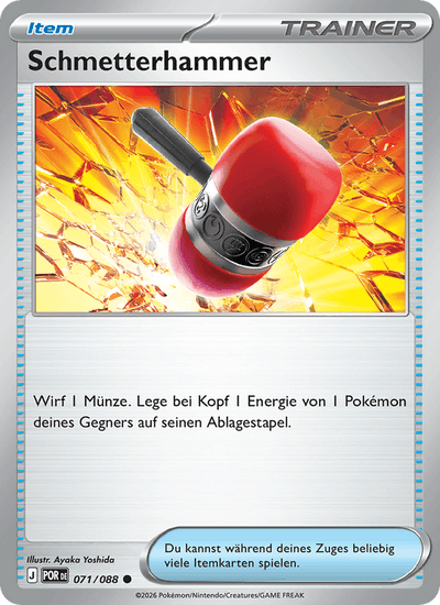 Schmetterhammer 071/088 Optimale Ordnung Pokémon Karte