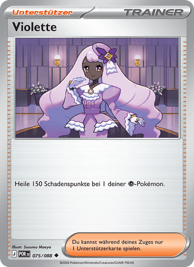 Violette 075/088 Optimale Ordnung Pokémon Karte
