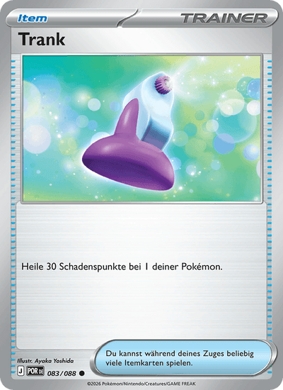 Trank 083/088 Optimale Ordnung Pokémon Karte