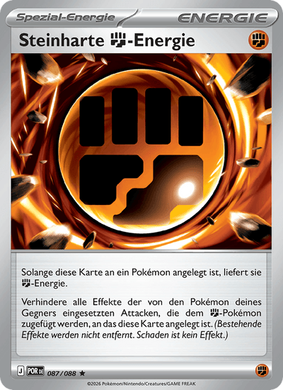 Steinharte Fighting-Energie 087/088 Optimale Ordnung Pokémon Karte