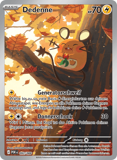 Dedenne 093/088 Optimale Ordnung Pokémon Karte