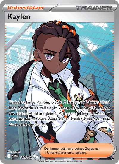 Kaylen 112/088 Optimale Ordnung Pokémon Karte