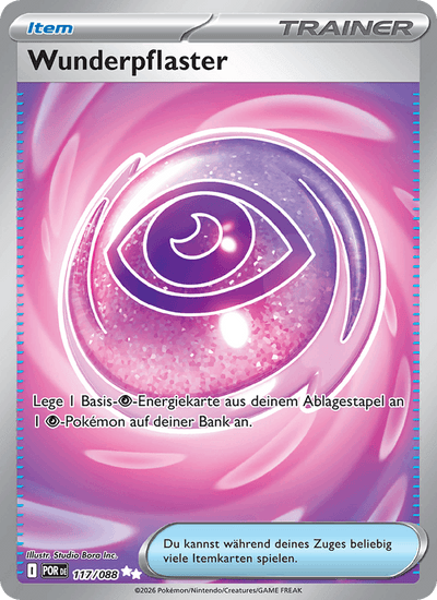 Wunderpflaster 117/088 Optimale Ordnung Pokémon Karte