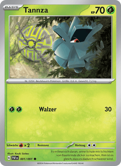 Tannza 001/091 Paldeas Schicksale Pokémon Karte