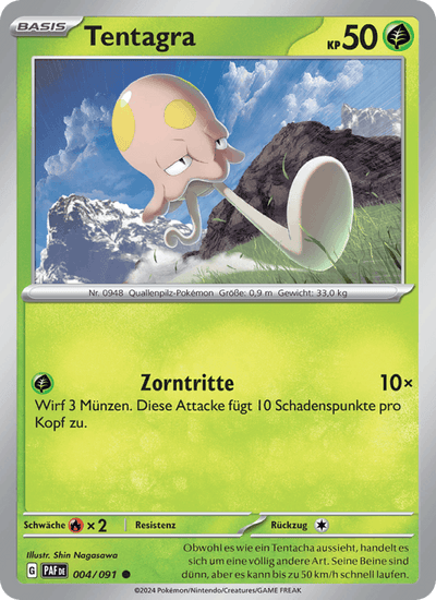 Tentagra 004/091 Paldeas Schicksale Pokémon Karte