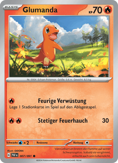 Glumanda 007/091 Paldeas Schicksale Pokémon Karte