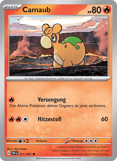Camaub 011/091 Paldeas Schicksale Pokémon Karte