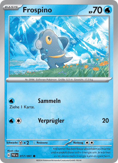 Frospino 017/091 Paldeas Schicksale Pokémon Karte