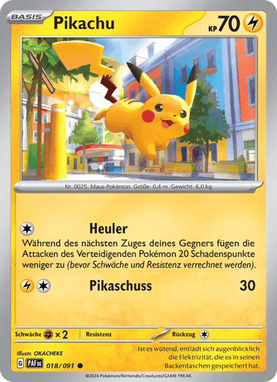 Pikachu 018/091 Paldeas Schicksale Pokémon Karte