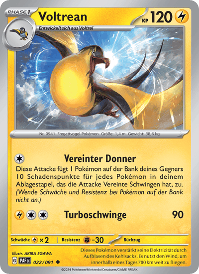 Voltrean 022/091 Paldeas Schicksale Pokémon Karte