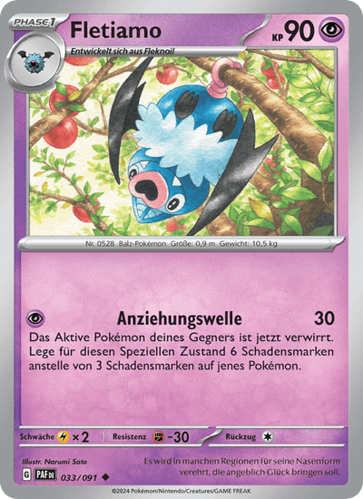 Fletiamo 033/091 Paldeas Schicksale Pokémon Karte