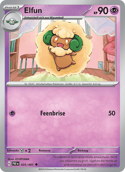 Elfun 035/091 Paldeas Schicksale Pokémon Karte