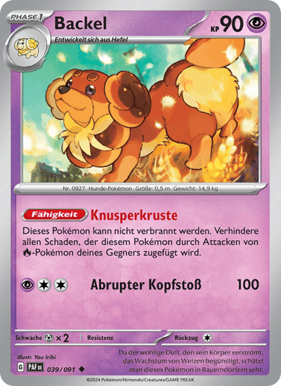 Backel 039/091 Paldeas Schicksale Pokémon Karte