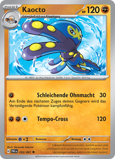 Kaocto 052/091 Paldeas Schicksale Pokémon Karte