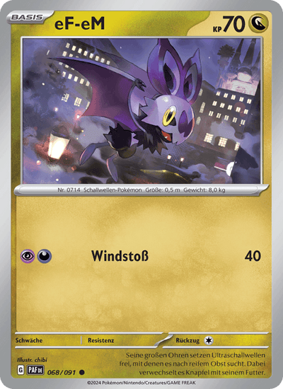 eF-eM 068/091 Paldeas Schicksale Pokémon Karte