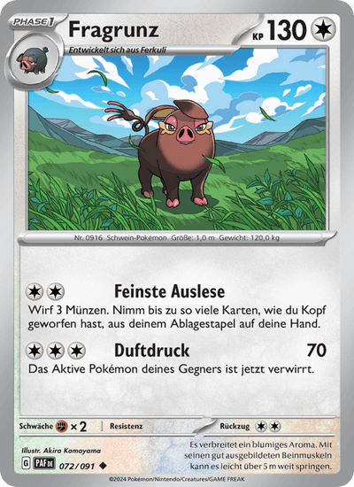 Fragrunz 072/091 Paldeas Schicksale Pokémon Karte