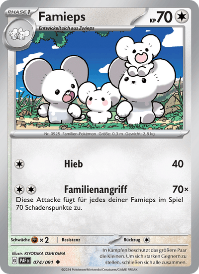 Famieps 074/091 Paldeas Schicksale Pokémon Karte
