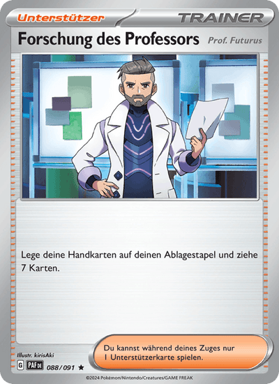 Forschung des Professors 088/091 Paldeas Schicksale Pokémon Karte
