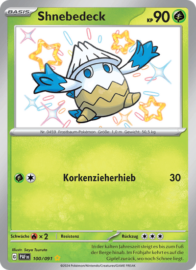 Shnebedeck 100/091 Paldeas Schicksale Pokémon Karte