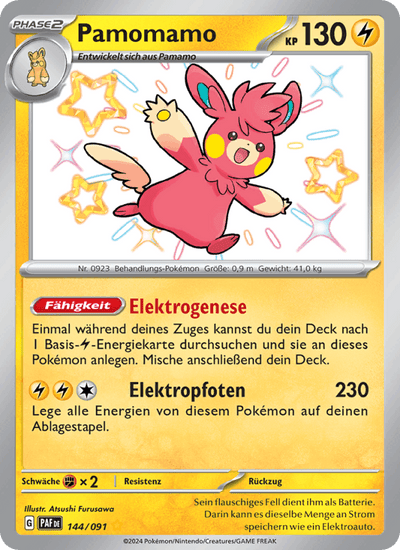 Pamomamo 144/091 Paldeas Schicksale Pokémon Karte