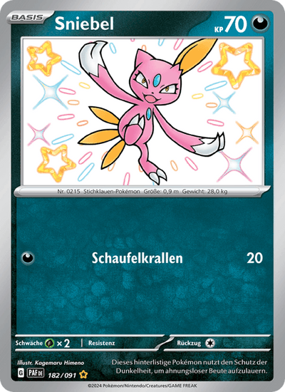 Sniebel 182/091 Paldeas Schicksale Pokémon Karte