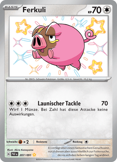 Ferkuli 207/091 Paldeas Schicksale Pokémon Karte