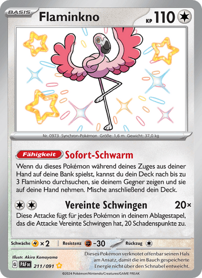 Flaminkno 211/091 Paldeas Schicksale Pokémon Karte