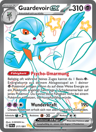 Guardevoir-ex 217/091 Paldeas Schicksale Pokémon Karte