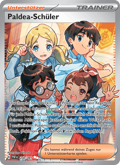 Paldea-Schüler 230/091 Paldeas Schicksale Pokémon Karte