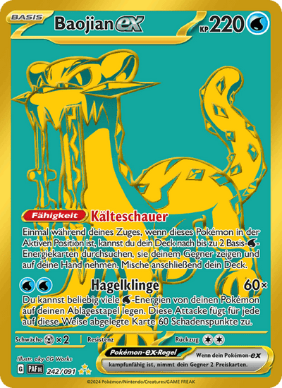 Baojian-ex 242/091 Paldeas Schicksale Pokémon Karte