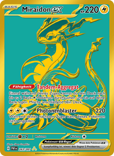 Miraidon-ex 243/091 Paldeas Schicksale Pokémon Karte