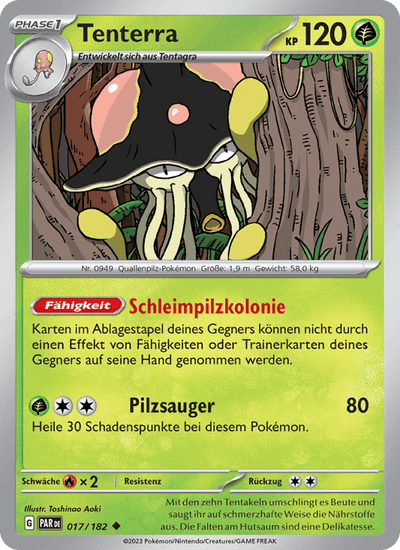 Tenterra 017/182 Paradoxrift Pokémon Karte