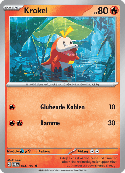 Krokel 023/182 Paradoxrift Pokémon Karte