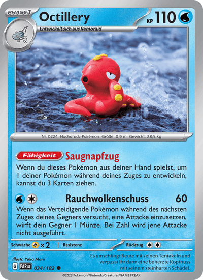 Octillery 034/182 Paradoxrift Pokémon Karte