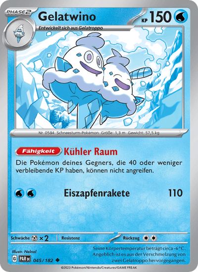 Gelatwino 045/182 Paradoxrift Pokémon Karte