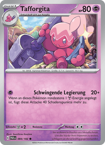 Tafforgita 084/182 Paradoxrift Pokémon Karte