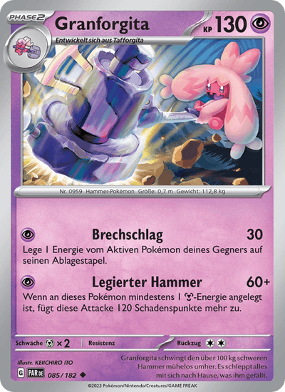 Granforgita 085/182 Paradoxrift Pokémon Karte