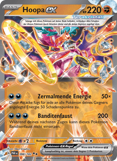 Hoopa-ex 098/182 Paradoxrift Pokémon Karte