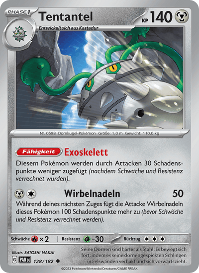 Tentantel 128/182 Paradoxrift Pokémon Karte