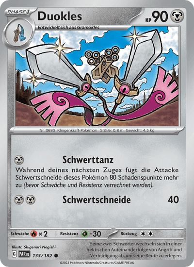 Duokles 133/182 Paradoxrift Pokémon Karte