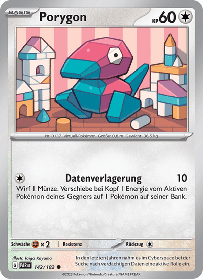 Porygon 142/182 Paradoxrift Pokémon Karte