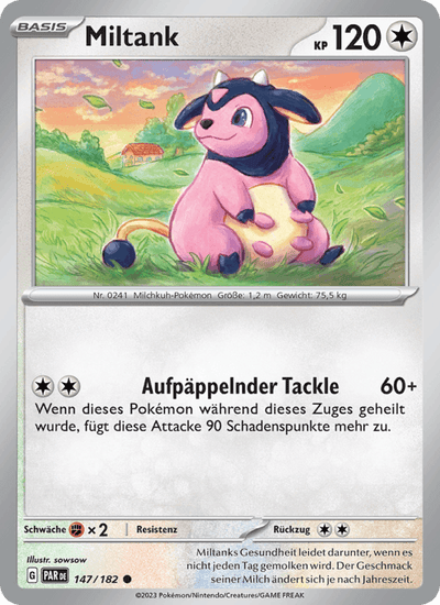 Miltank 147/182 Paradoxrift Pokémon Karte