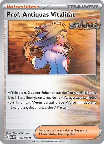 Prof. Antiquas Vitalität 170/182 Paradoxrift Pokémon Karte