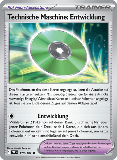 Technische Maschine: Entwicklung 178/182 Paradoxrift Pokémon Karte