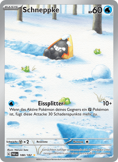 Schneppke 188/182 Paradoxrift Pokémon Karte
