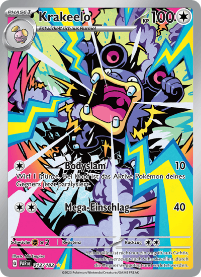 Krakeelo 212/182 Paradoxrift Pokémon Karte