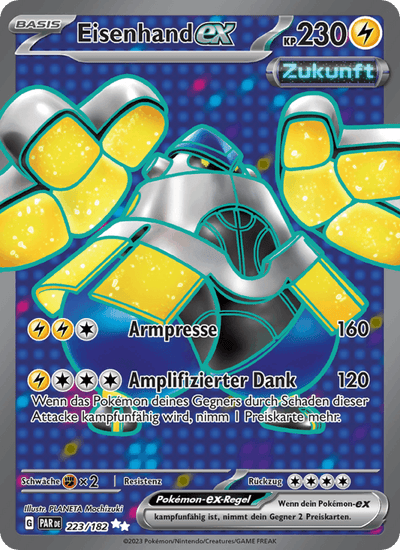 Eisenhand-ex 223/182 Paradoxrift Pokémon Karte