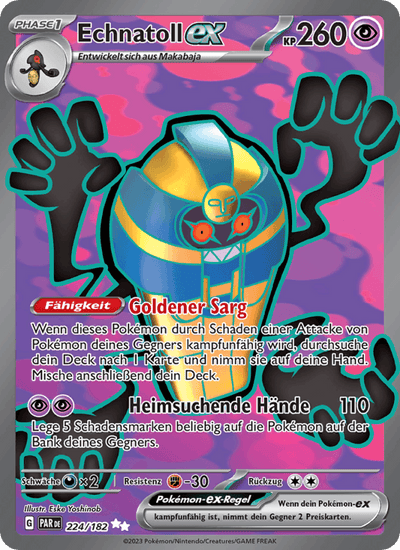 Echnatoll-ex 224/182 Paradoxrift Pokémon Karte
